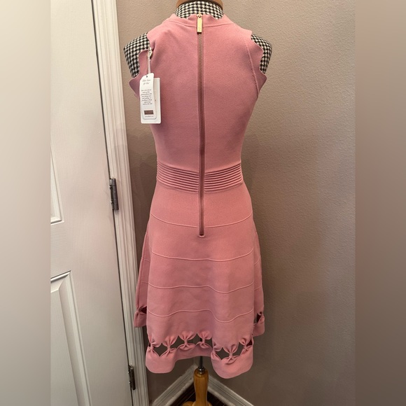 Ted Baker London Dusty Pink Cherina Bow Skater Dress - Picture 5 of 10